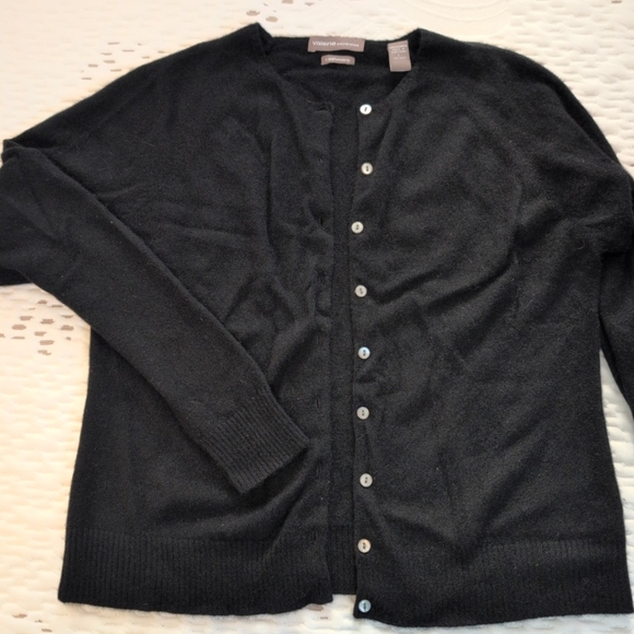 Classic Black Valarie Seperates Cashmere Cardigan Sweater Large - Picture 3 of 7